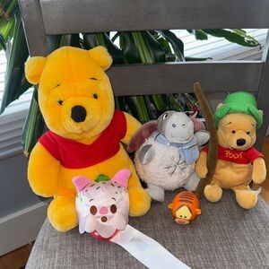 Disney Winnie the Pooh toy plush lot 5